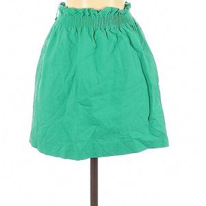 J. Crew Factory Linen Blend Skirt - Green
